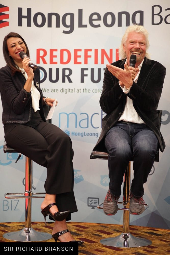 Shereen Mitwalli Best MC in Dubai with Sir Richard Branson